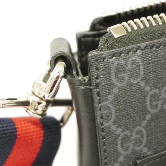 【3ce5526】Auth Gucci Sherry Line Shoulder Bag 523599 Men's GG Supreme,Leather - Picture 8 of 11